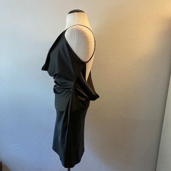 Want My Look Black Satin Dress Size Small - Picture 5 of 8